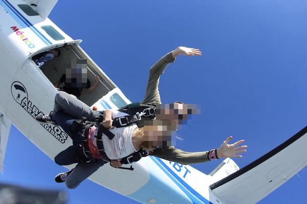 Imagen de práctica de paracaidismo. Foto: Club Albatroz