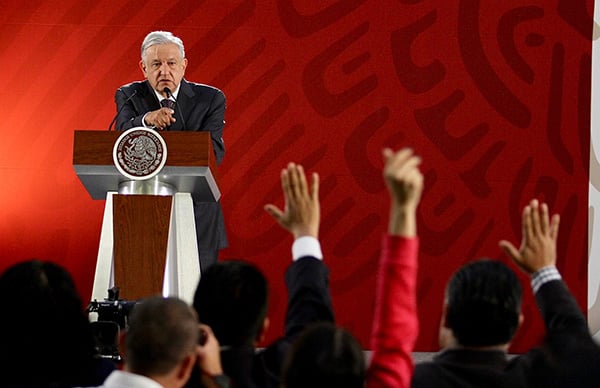 El presidente durante la Conferencia Mañanera atiende a los medios FOTO: NOTIMEX
