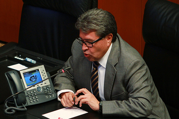 Ricardo Monreal, presidente de la Junta de Coordinación Política en el Senado de la República. FOTO: NOTIMEX