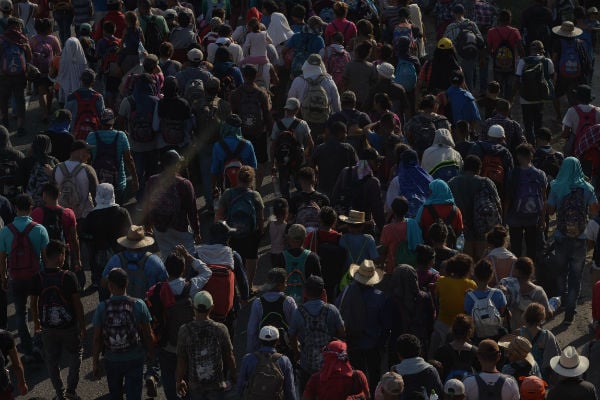 La caravana, integrada por más de 3 mil centroamericanos y cubanos.
Foto: Cuartoscuro