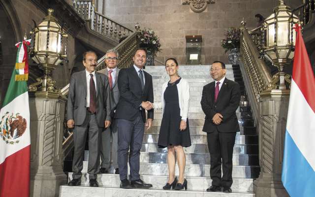 Sheinbaum recibió a Xavier Bettel, primer ministro del Ducado de Luxemburgo. FOTO:CUARTOSCURO