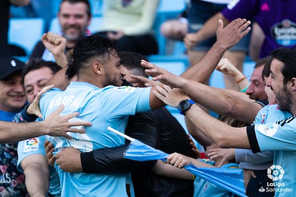 Iago Astas y Sofiane Boufal fueron los autores de los dos goles. Foto: LaLiga