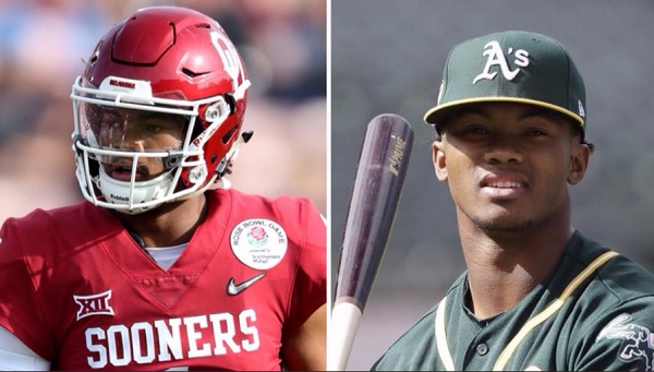 Kyler Murray arriba a la NFL con 21 años y tras haber rechazado una oferta formal de los Atléticos de Oakland de las Ligas Mayores de Baseball para seguir su sueño en el deporte de las tacleadas. Foto: Especial