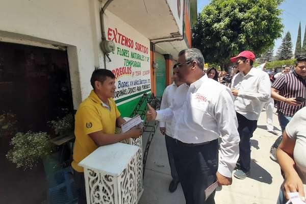 El aspirante a la gubernatura de Puebla advirtió que no derrochará recursos en obras innecesarias. Foto: @jimenezmerinomx