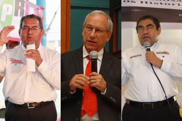 El único debate entre los tres aspirantes será el 19 de mayo en el Complejo Cultural Universitario de la BUAP. Foto: Especial