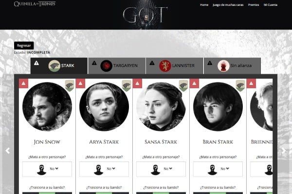 La fecha límite para hacer las apuestas es el 14 de abril, previo al estreno del primer capítulo de última temporada de Game of Thrones. Foto: Especial