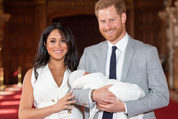 Meghan aseguró que estaba muy contenta y que tiene a los dos mejores hombres del mundo. Foto: AFP