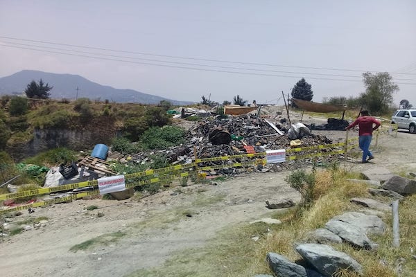clausuran tiradero en Xonacatlán