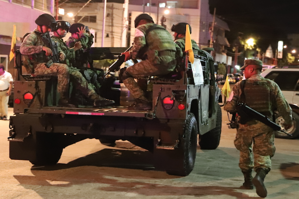 Retén militar en Chiapas