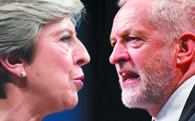 La premier Theresa May y el laborista Jeremy Corbyn
se hicieron reproches. Foto: Especial