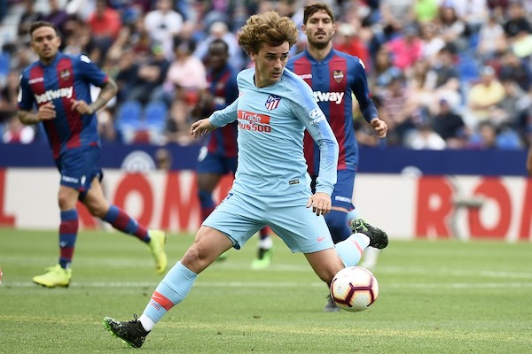 Antoine Griezmann en el partido del Atlético de Madrid