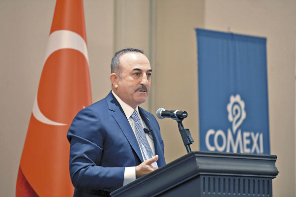 El ministro de Asuntos Exteriores, Mevlut Kavusoglu, estuvo ayer en el Consejo Mexicano de Asuntos Internacionales. FOTO: LESLIE PÉREZ
