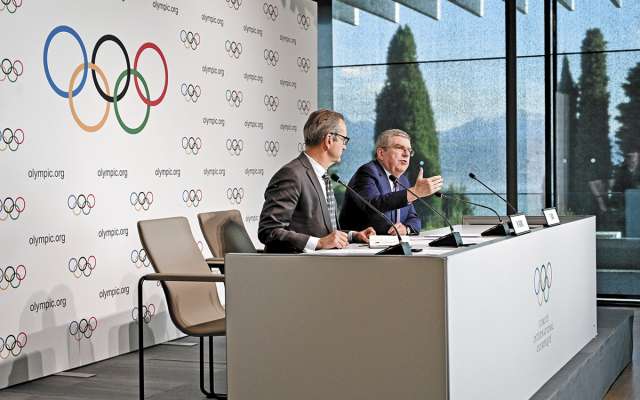 DUDAS. Bach expuso los cambios propuestos por el COI. Foto: AFP