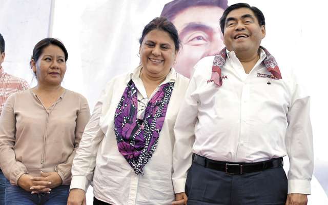 El aspirante estuvo de visita en el municipio de Tulcingo de Valle, en la mixteca poblana.FOTO: ESPECIAL