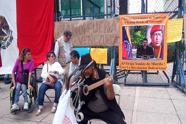 Marcha mitin Embajdaa EU, Venezuela