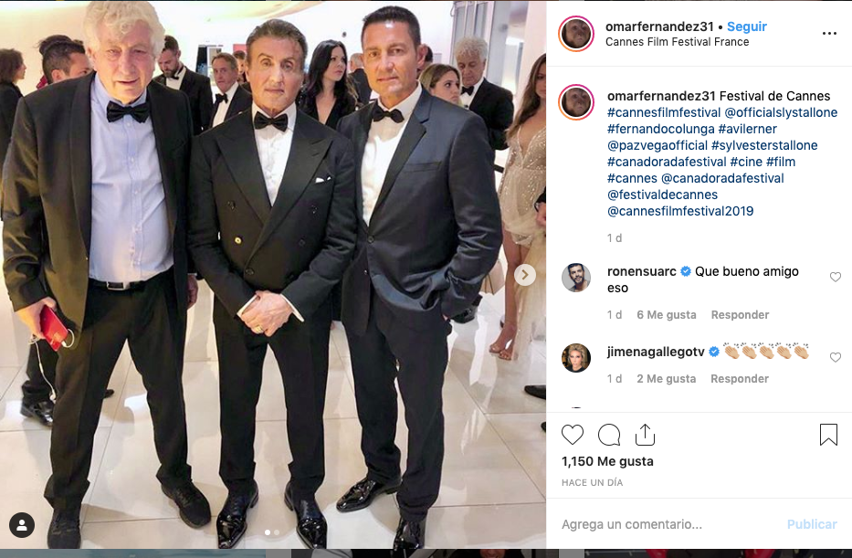 Fernando Colunga y Sylvester Stallone en Cannes. foto: omarfernandez31