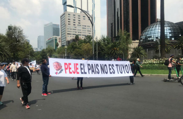 La marcha en la Ciudad de México circuló por Reforma
Foto: Debora Cordero
