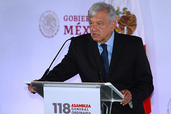 Previamente, a las 7:00 horas, López Obrador encabezará su habitual conferencia de prensa matutina, también en el Salón de la Tesorería de Palacio Nacional. FOTO: NOTIMEX