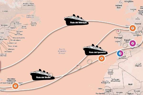 La aplicación se
encuentra disponible a
través de exiliomexico.cgeomap.eumapa/
Ilustración: Cortesía