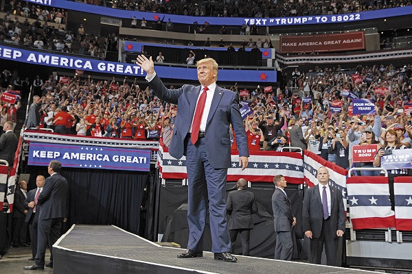 ORLANDO. El presidente Trump inició en Florida su camino para buscar un segundo mandato. Foto: AP