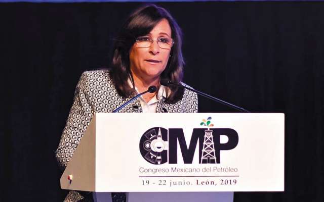 Rocío Nahle, titular de la Secretaría de Energía (Sener), estuvo en el Congreso Mexicano del Petróleo 2019. Foto: Especial
