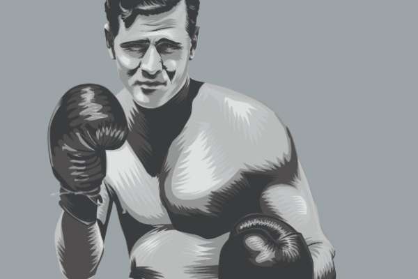 Tommy Burns debutó a los 21 años de edad, y medía 1.70 metros. Ilustración: Allan G. Rodríguez