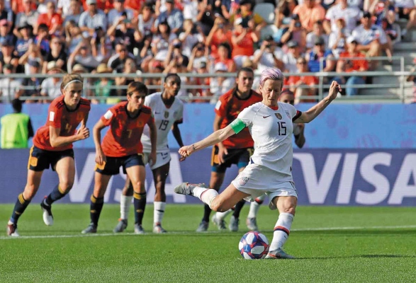 Por las hispanas descontó Jennifer Hermoso al 9'. Foto: AP