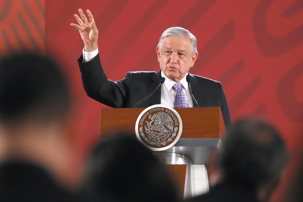 A FUTURO. Ayer, en la mañanera, López Obrador dijo que impulsará un debate sobre las drogas. Foto: Víctor Gahbler