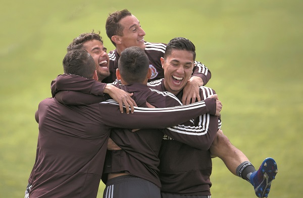 ALEGRÍA. Los seleccionados
buscan mantener la
perfección en lo que
va de la era Martino. Foto: MEXSPORT