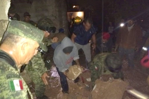 Deslave en puebla