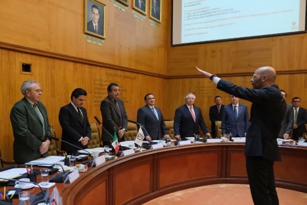 Entre los nuevos nombramientos del IMSS se encuentran el de José Antonio Olivares Godínez, como titular de la Dirección de Administración; David Razú Aznar, como Director de Vinculación Institucional y Evaluación de Delegaciones. Foto: Twitter