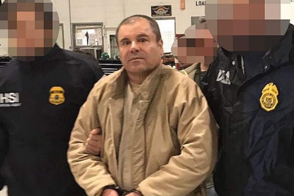 El Chapo Guzmán en juicio de Nueva York. Foto: Especial