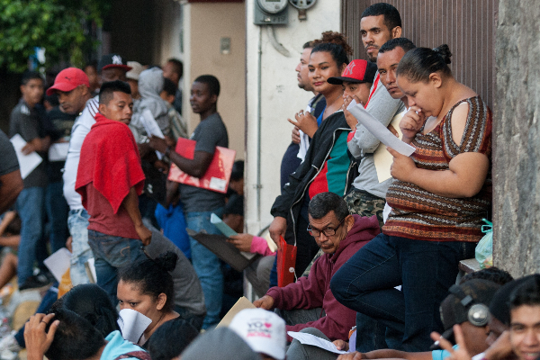 Migrantes centroamericanos en Chiapas