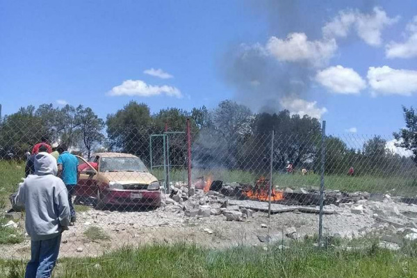 Niña de 4 años y mujer mueren tras explosión de polvorín en Tlaxcala