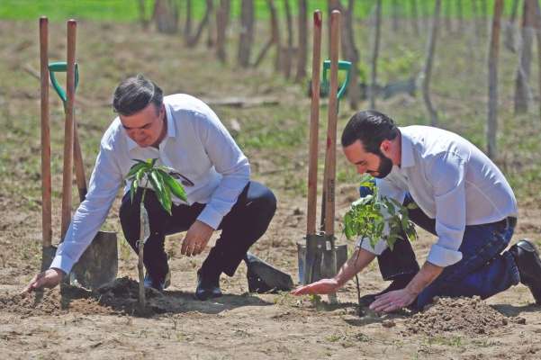 Marcelo Ebrard Casaubón, titular de la SRE, y Nayib Bukele, presidente de El Salvador, pusieron en marcha el programa Sembrando Vida, respaldado con 31 millones de dólares aportados por México. Foto: Reuters