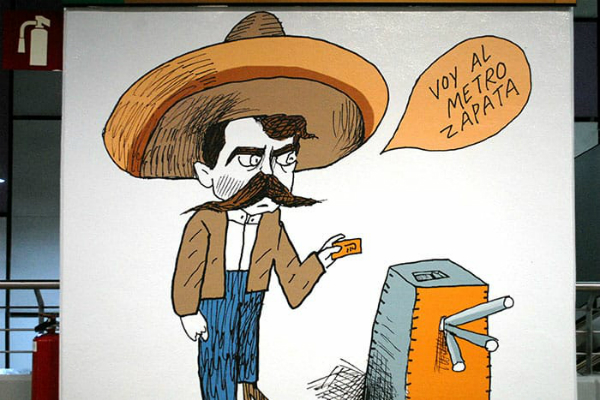 Desde Emiliano Zapata hasta el Santo, el Metro homenajea a personajes de México. Foto: Especial.