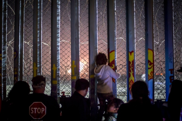 Migrantes en Tijuana, frontera de México con Estados Unidos. Foto: Especial
