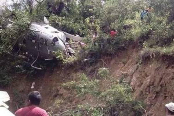 Desde el pasado jueves, expertos de Aeronáutica Civil se encuentran en el municipio de Villa Madero realizando labores de peritaje. Foto: Especial.