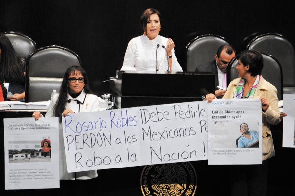 RECLAMOS. Rosario Robles se presentó por última vez como titular de la Sedatu ante el Congreso de la Unión el 16 de octubre de 2018. Foto: CUARTOSCURO.