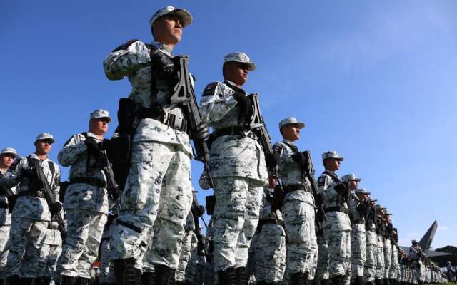Elementos de la Guardia Nacional en formación. FOTO: Gobierno de México.