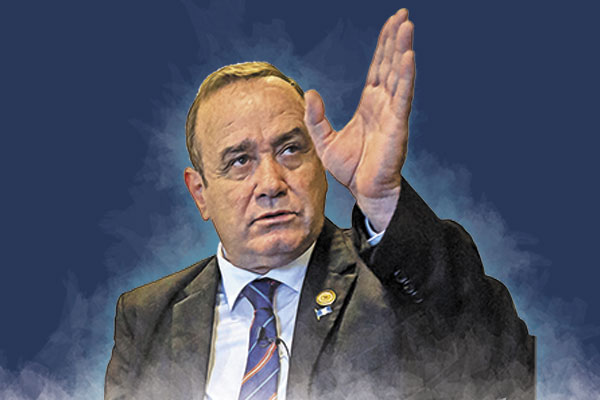 El presiden- te electo Alejandro Giammattei buscó cuatro veces la Presidencia. ILUSTRACIÓN: ARTURO RAMÍREZ
