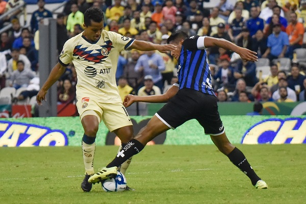 Las Águilas del América, empataron en el marcador 2 a 2 frente a los gallos blancos de Querétaro, en partido correspondiente a la jornada 10 del Torneo Apertura 2019 de de la Liga MX. Foto: Cuartoscuro