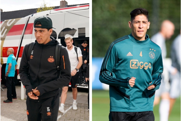 Erick Gutiérrez y Edson Álvarez. Foto: PSV-Ajax