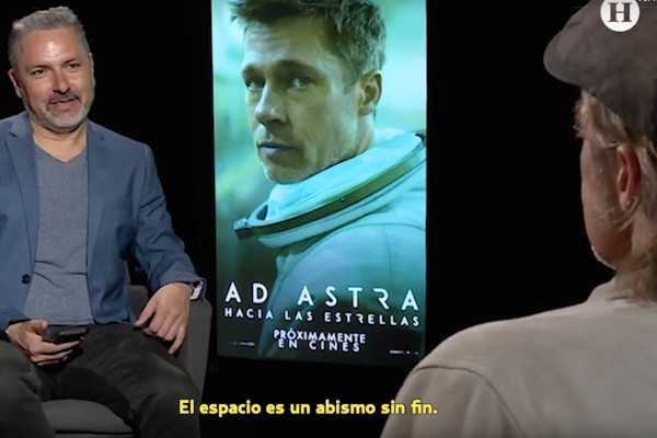 Óscar Uriel y Brad Pitt en el Festival Internacional de Cine de Toronto (TIFF). Foto: Especial