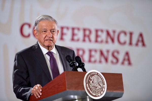 El presidente López Obrador durante La Mañanera. Foto: Presidencia