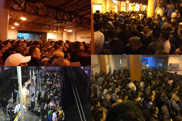 Linea A del Metro caos estacion la paz