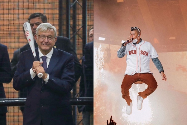 López Obrador y Bad Bunny. Foto: Presidencia - badbunnypr
