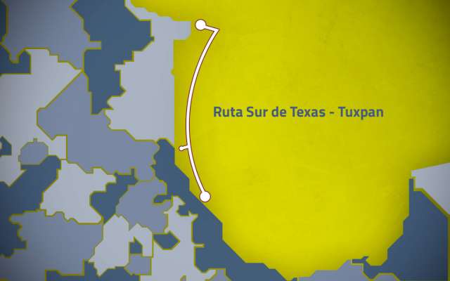 2 mil 600 millones de pies cúbicos de gas, capacidad de transporte del gasoducto Texas-Tuxpan. Foto: Especial