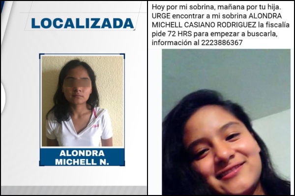 Alondra Michell era buscada por su familia. Foto: Especial