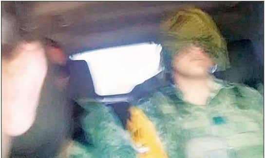 Supuestamente se trata de Ovidio Guzmán, disfrazado de militar. Foto: redes sociales.